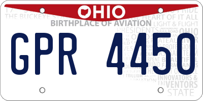 OH license plate GPR4450