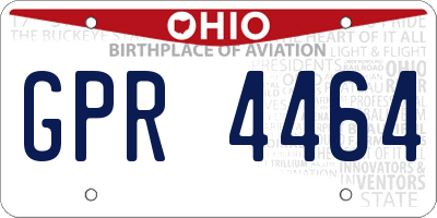 OH license plate GPR4464