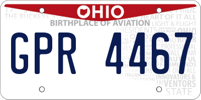 OH license plate GPR4467