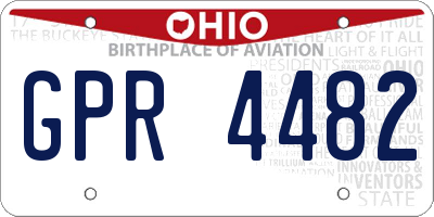 OH license plate GPR4482