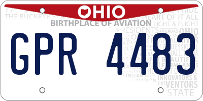 OH license plate GPR4483