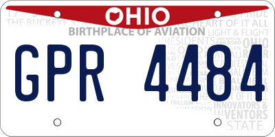 OH license plate GPR4484