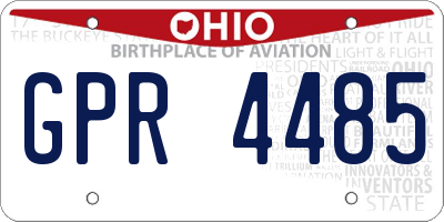OH license plate GPR4485