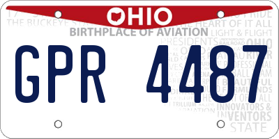 OH license plate GPR4487
