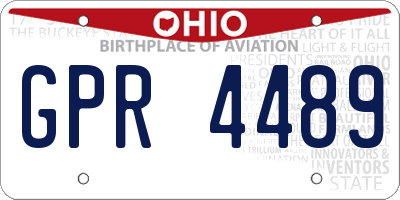 OH license plate GPR4489