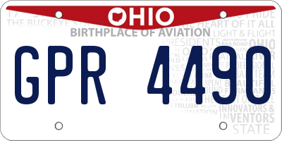 OH license plate GPR4490