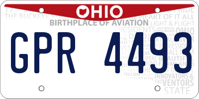 OH license plate GPR4493