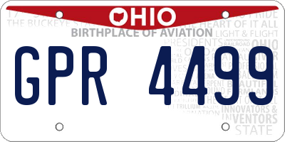 OH license plate GPR4499