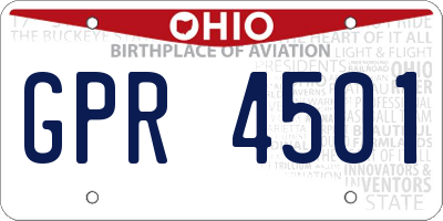 OH license plate GPR4501