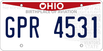 OH license plate GPR4531