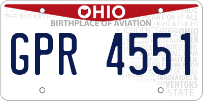 OH license plate GPR4551