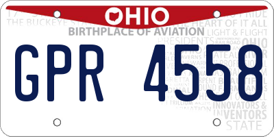 OH license plate GPR4558
