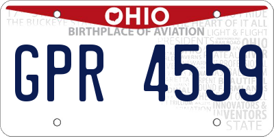OH license plate GPR4559