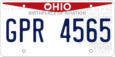 OH license plate GPR4565