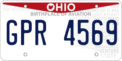 OH license plate GPR4569