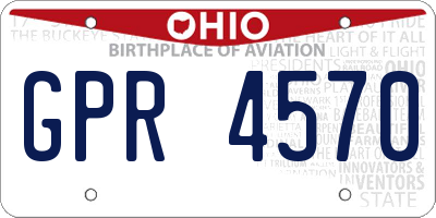 OH license plate GPR4570