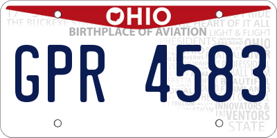 OH license plate GPR4583