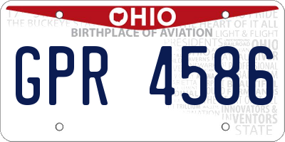 OH license plate GPR4586
