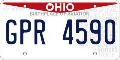 OH license plate GPR4590