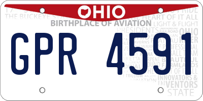 OH license plate GPR4591