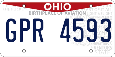 OH license plate GPR4593