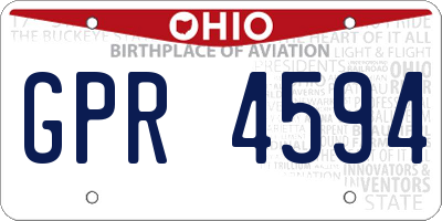 OH license plate GPR4594