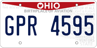OH license plate GPR4595