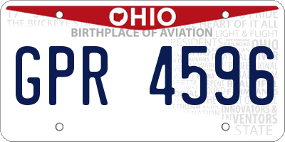 OH license plate GPR4596