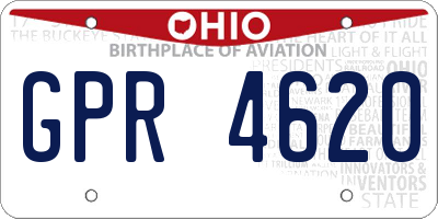 OH license plate GPR4620