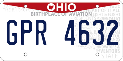 OH license plate GPR4632