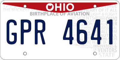 OH license plate GPR4641