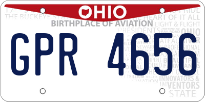 OH license plate GPR4656