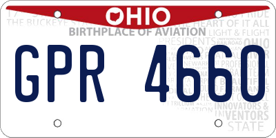 OH license plate GPR4660