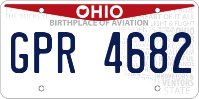 OH license plate GPR4682