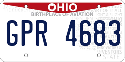 OH license plate GPR4683