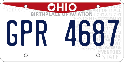 OH license plate GPR4687