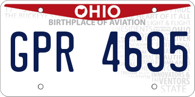 OH license plate GPR4695