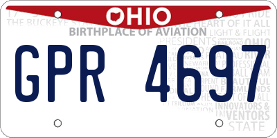 OH license plate GPR4697