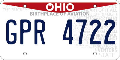 OH license plate GPR4722