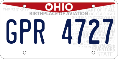 OH license plate GPR4727
