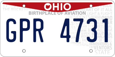 OH license plate GPR4731