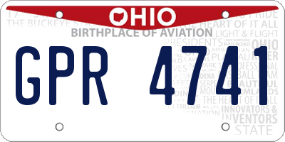 OH license plate GPR4741