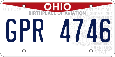 OH license plate GPR4746