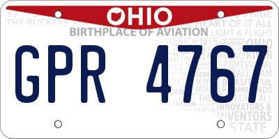 OH license plate GPR4767
