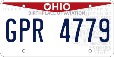 OH license plate GPR4779