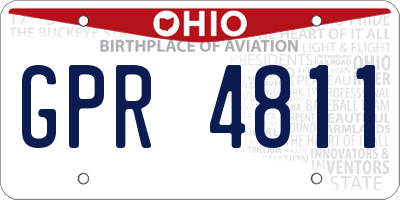 OH license plate GPR4811