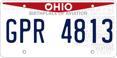 OH license plate GPR4813