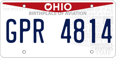 OH license plate GPR4814
