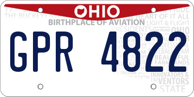 OH license plate GPR4822