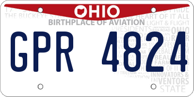 OH license plate GPR4824